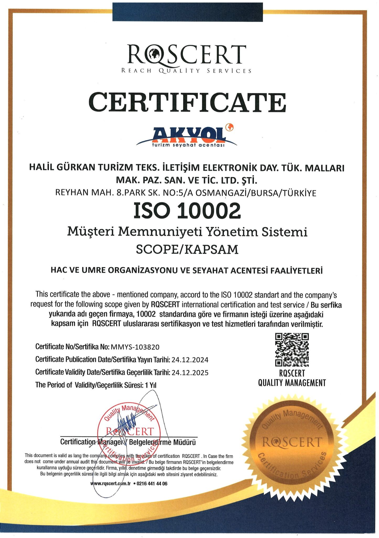 ISO belgesi 2